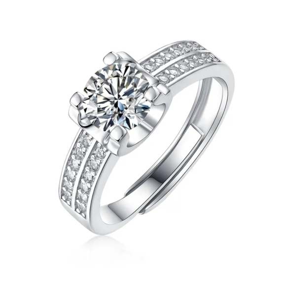 Jewelry - Certified 1ct t.w. Moissanite Engagement Wedding Ring NEW